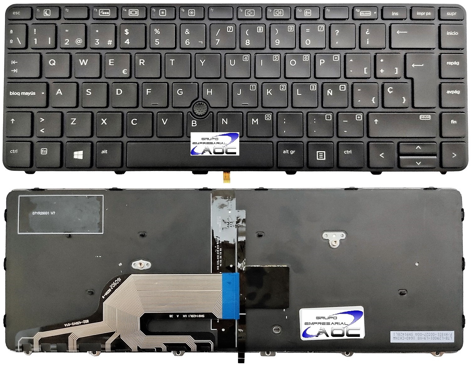 Tastiera Retroilluminata Lenovo Tastiera Retroilluminata Nuova Per Lenovo ThinkPad T470 T480 - Layout US QWERTY, Ricambio Originale 7590 Ax